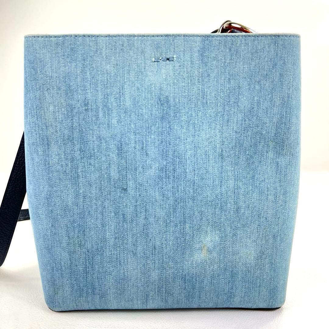 【2way✨デニム】COACH モリーバケット ショルダーバッグ レザー ブルー