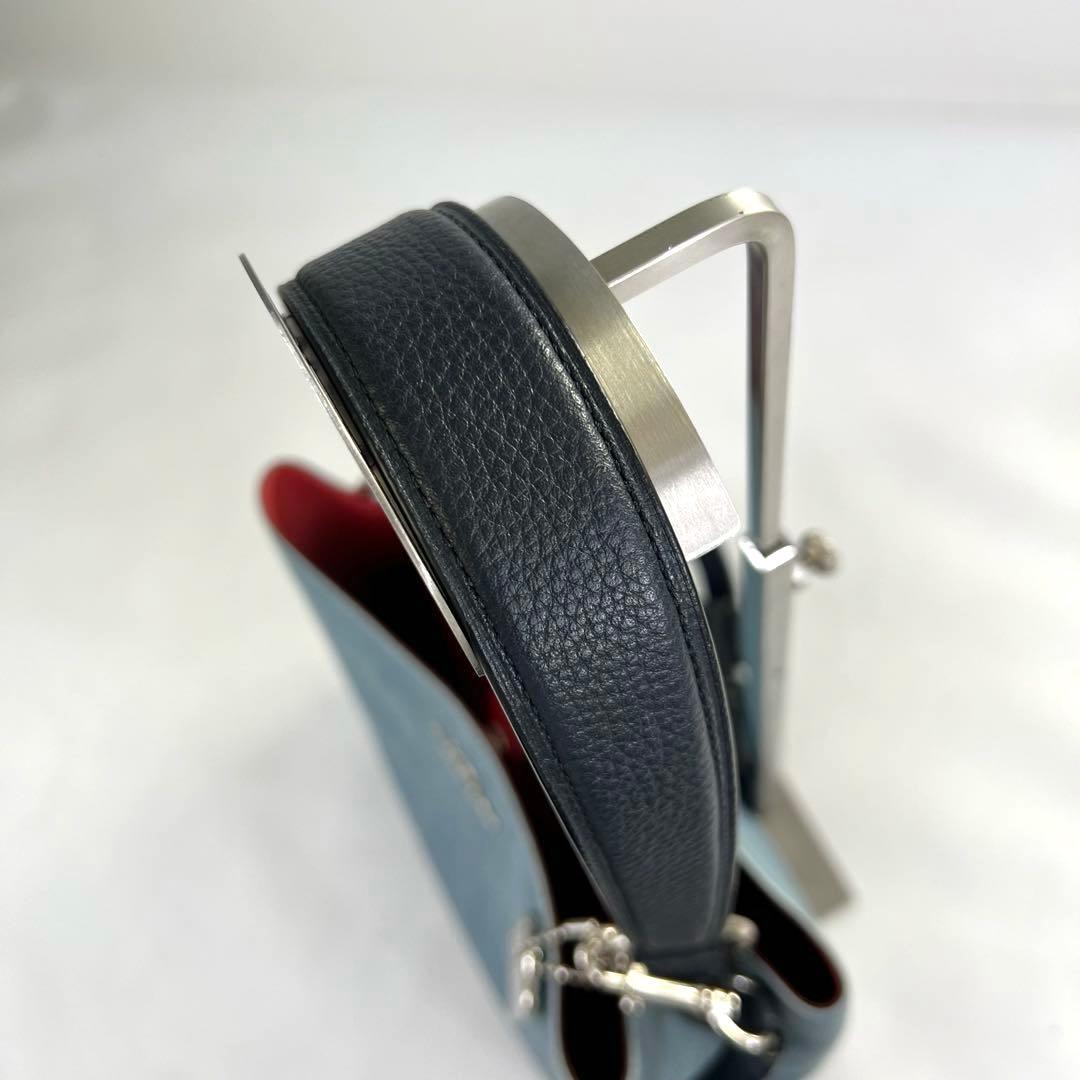 【2way✨デニム】COACH モリーバケット ショルダーバッグ レザー ブルー