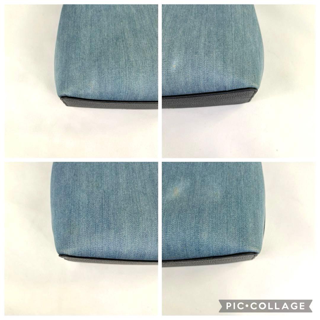 【2way✨デニム】COACH モリーバケット ショルダーバッグ レザー ブルー