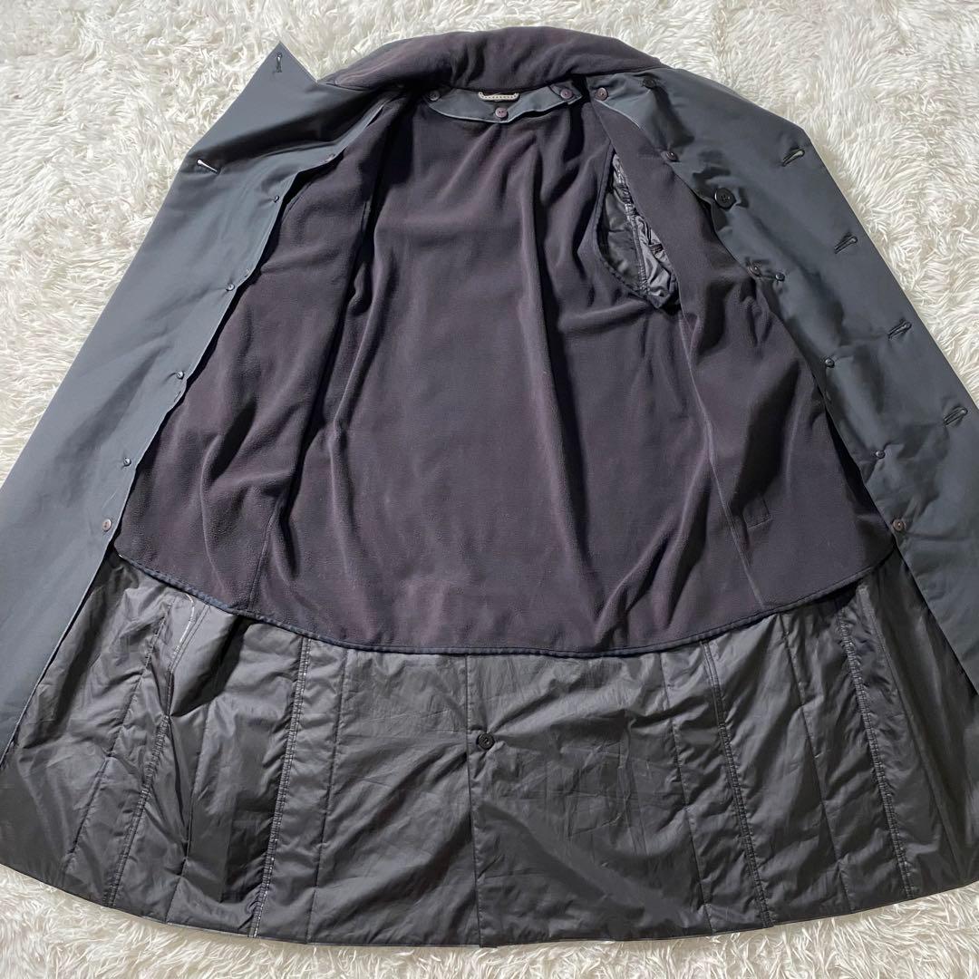 美品】プリーツプリーズ　ダブルチェスターコート　ライナー付き　ロング丈　3サイズ