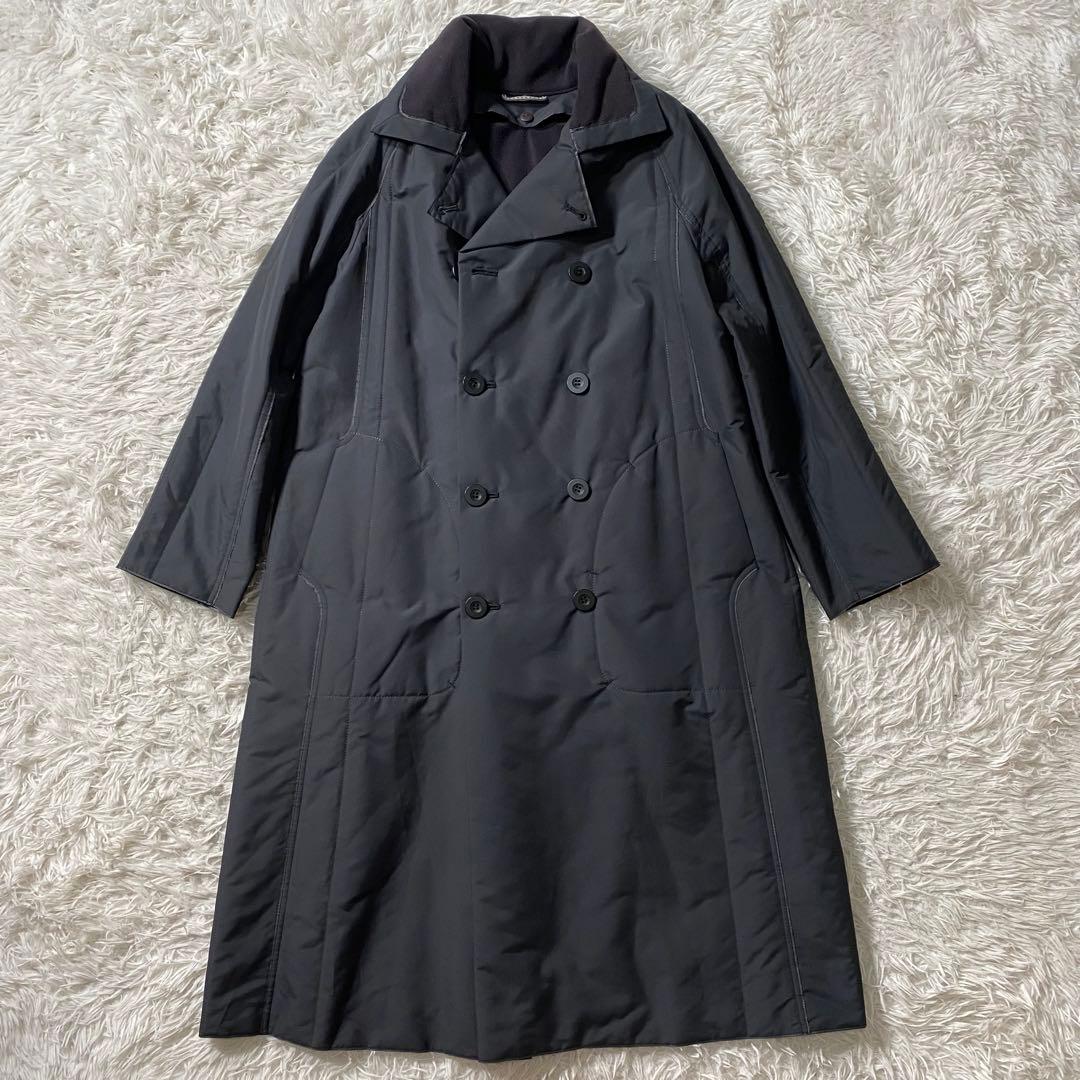 美品】プリーツプリーズ　ダブルチェスターコート　ライナー付き　ロング丈　3サイズ