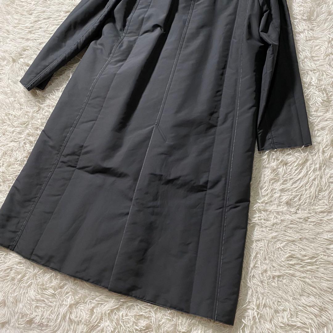 美品】プリーツプリーズ　ダブルチェスターコート　ライナー付き　ロング丈　3サイズ