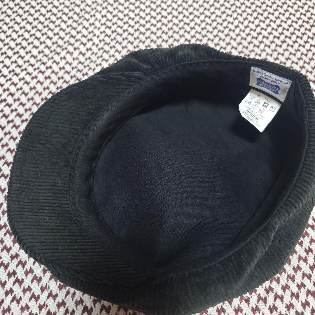 黒M スタンダードカリフォルニア Corduroy News Boy Cap