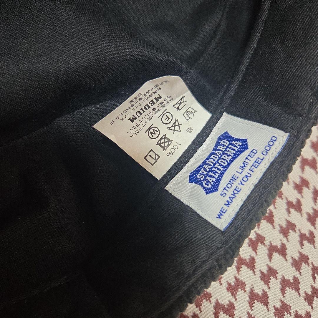 黒M スタンダードカリフォルニア Corduroy News Boy Cap