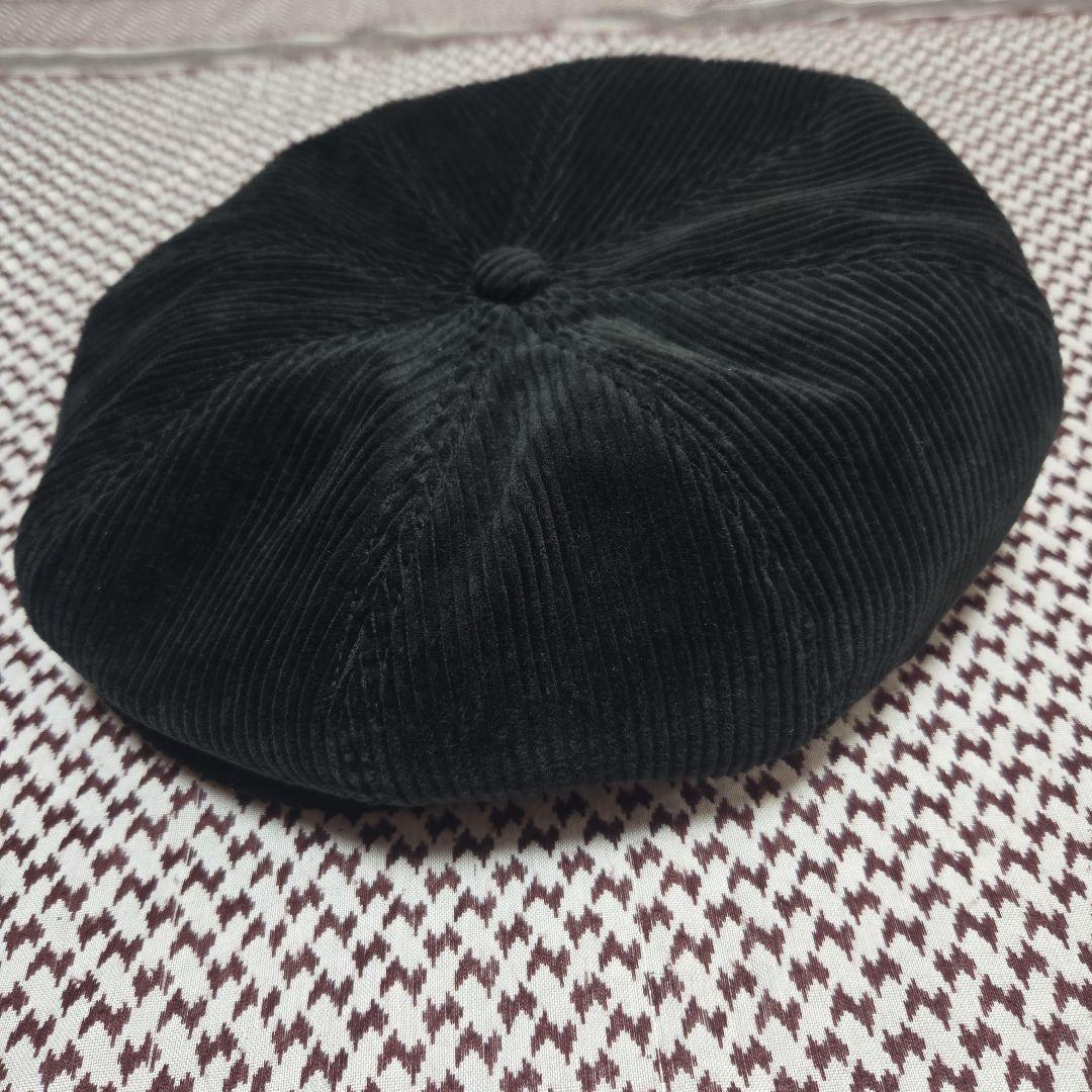 黒M スタンダードカリフォルニア Corduroy News Boy Cap