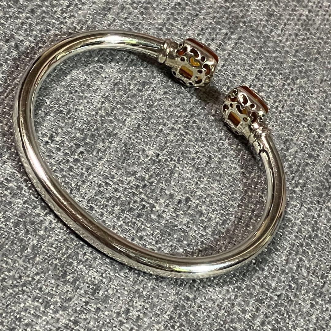 良品◎レア!! フォリフォリ シルバー925 バングル アンバーカラー