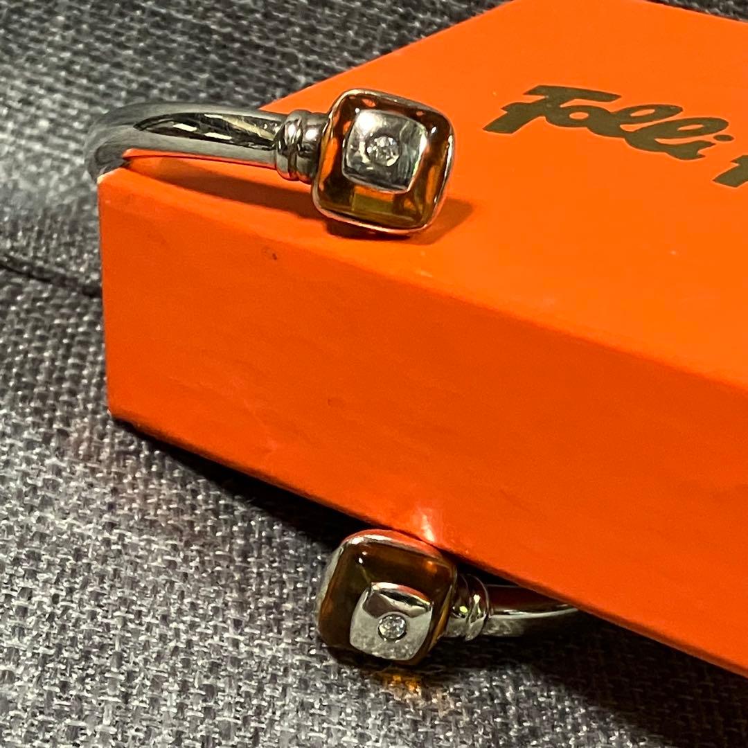 良品◎レア!! フォリフォリ シルバー925 バングル アンバーカラー