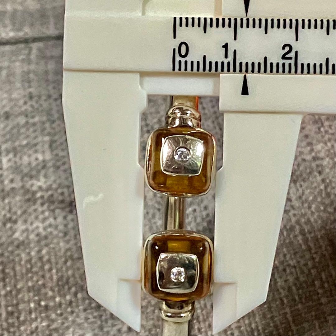 良品◎レア!! フォリフォリ シルバー925 バングル アンバーカラー