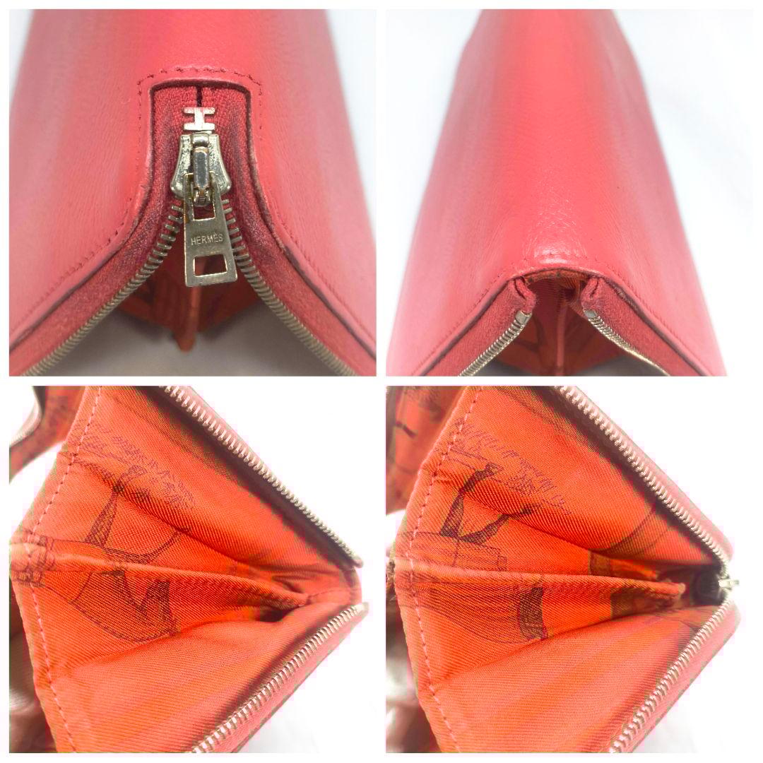 美品 エルメス アザップ シルクイン 長財布 ジップ ウォレット ジッピー