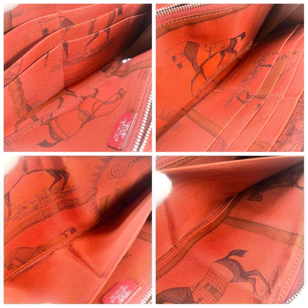 美品 エルメス アザップ シルクイン 長財布 ジップ ウォレット ジッピー