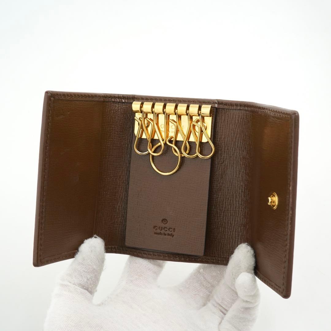 ✨箱保存袋付き・未使用に近い✨グッチ　キーケース　ホースビット　GGスプリーム