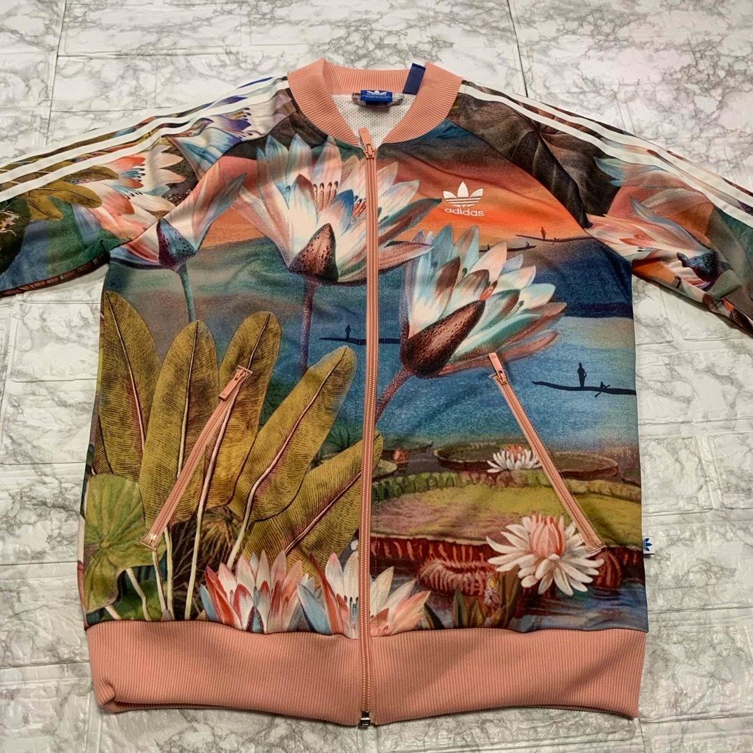 adidas 100 ジャージ　ファイヤーバード　刺繍　トレフォイル　スポーツ