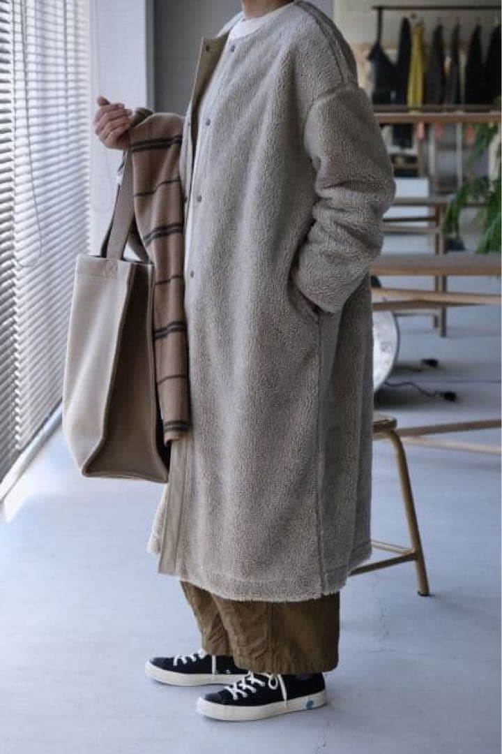 Veritecoeur ヴェリテクール リバーシブル ボア フリース コート