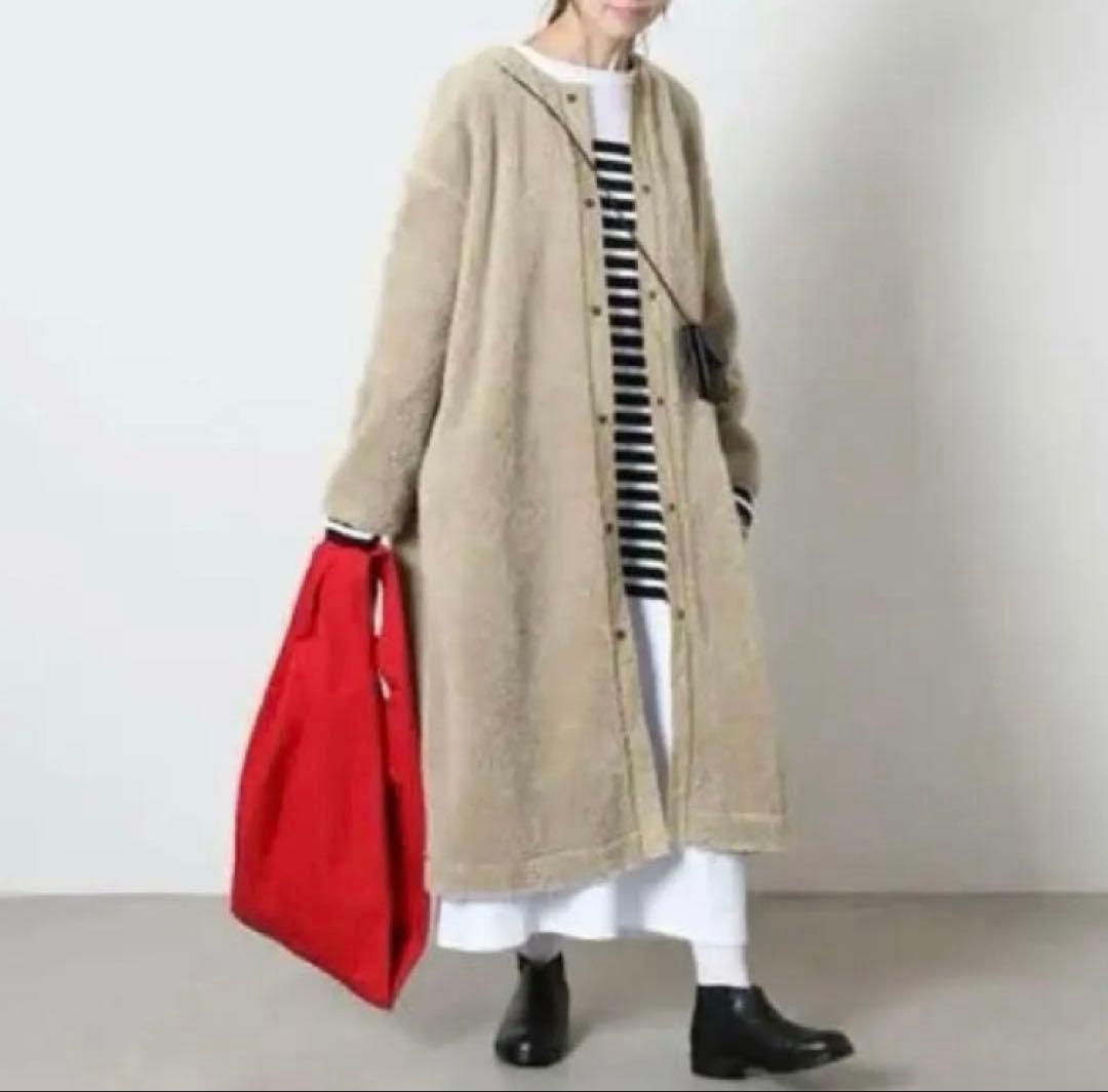 Veritecoeur ヴェリテクール リバーシブル ボア フリース コート