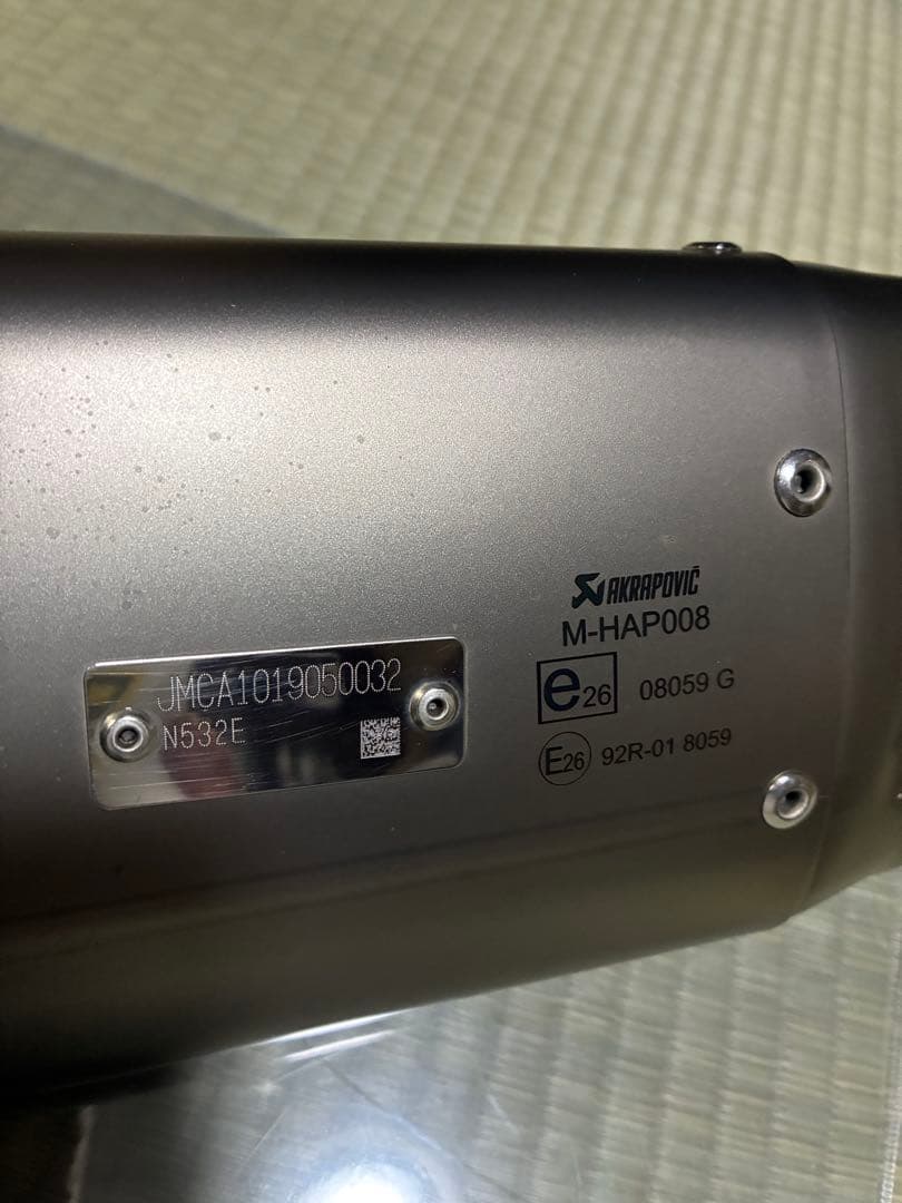 YZF-R1 Akrapovic スリップオン　マフラー　JMCA認証