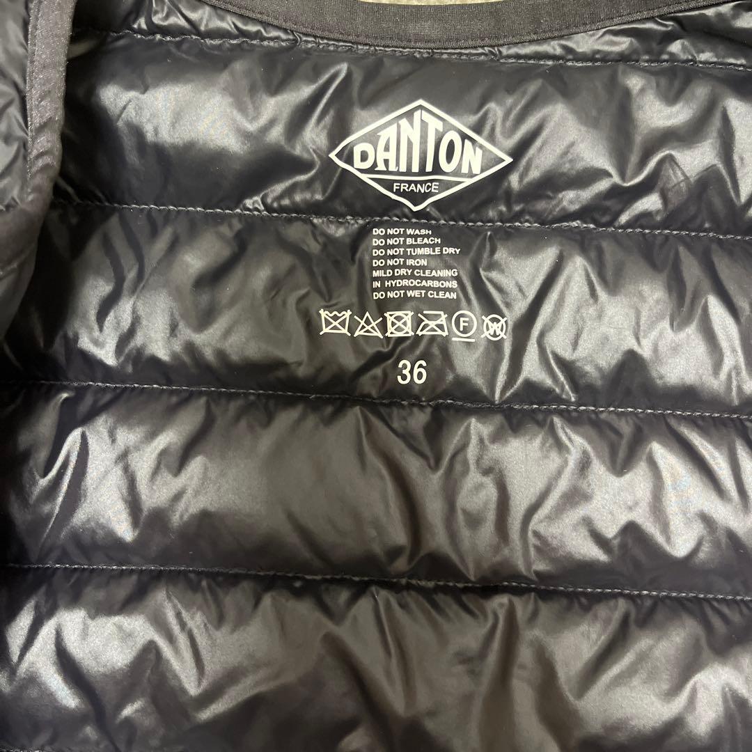 DANTON ダウンベスト サイズ36 黒