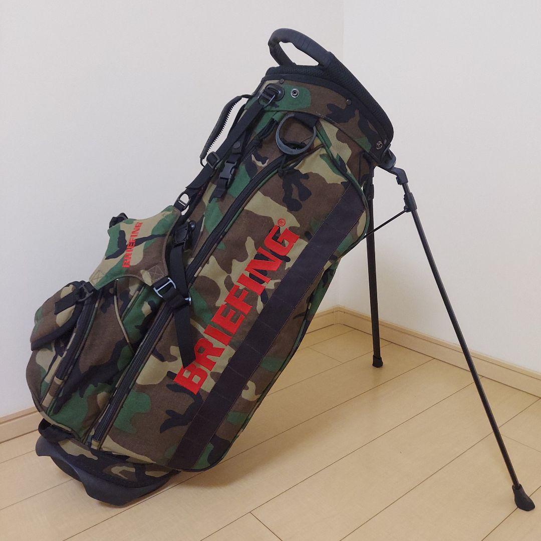BRIEFING ブリーフィング キャディバッグ スタンド カモフラ ★美品