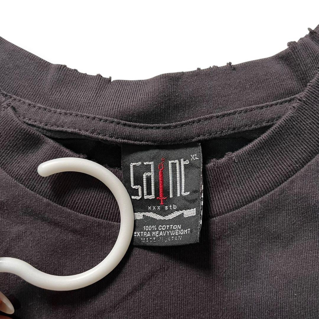 セントマイケル AW22 スカル ボーン 骨 ロンT 黒 VLONE コラボ