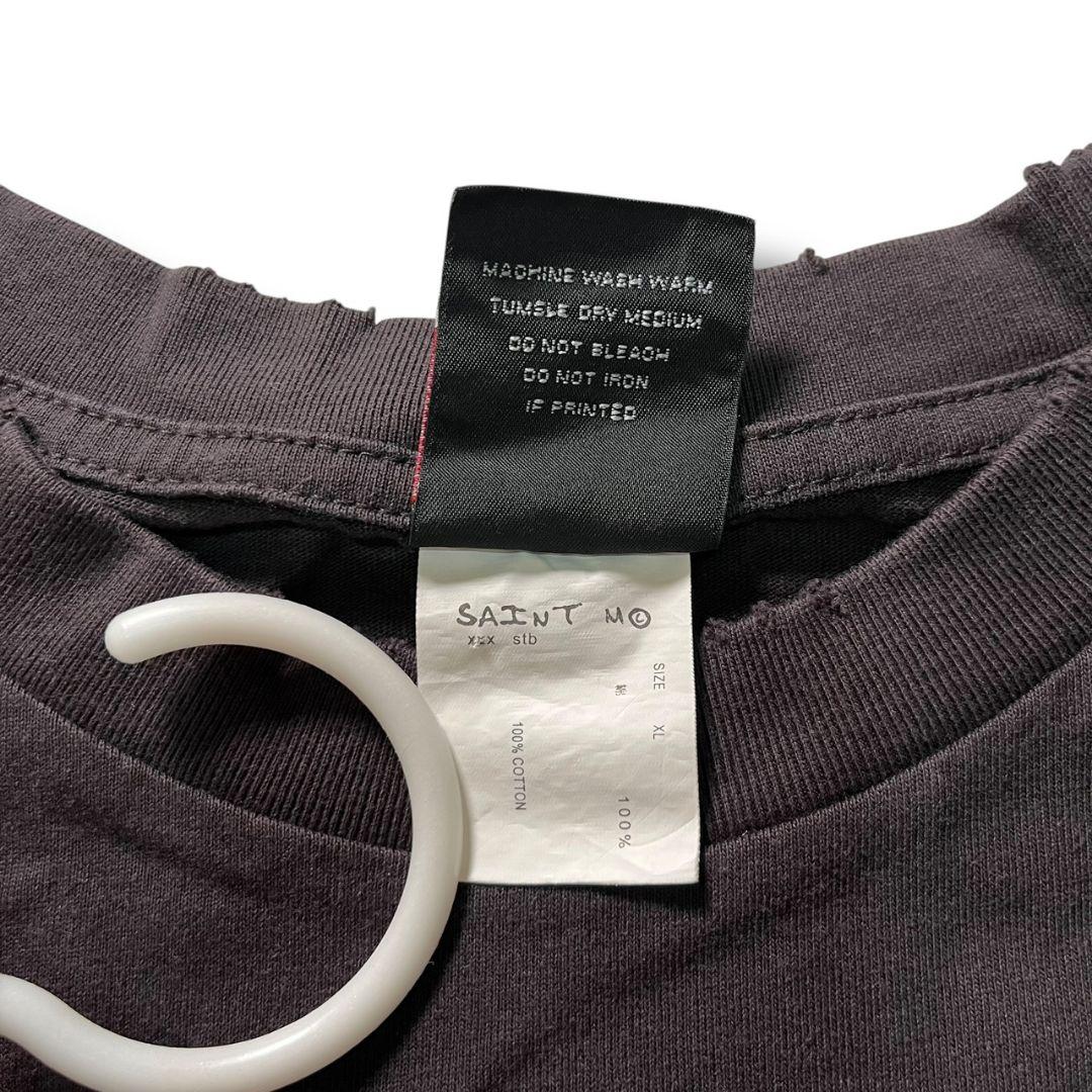 セントマイケル AW22 スカル ボーン 骨 ロンT 黒 VLONE コラボ