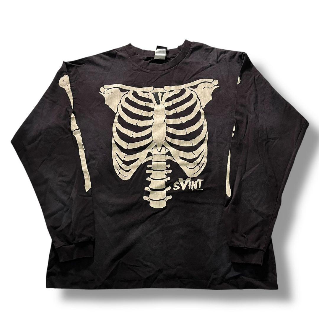 セントマイケル AW22 スカル ボーン 骨 ロンT 黒 VLONE コラボ