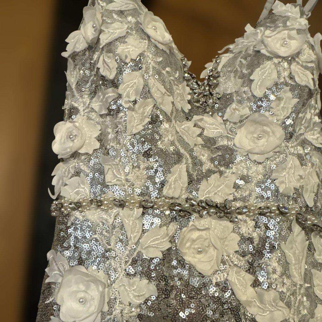 JEAN MACLEAN シルバーマーメイドドレス　スパンコール