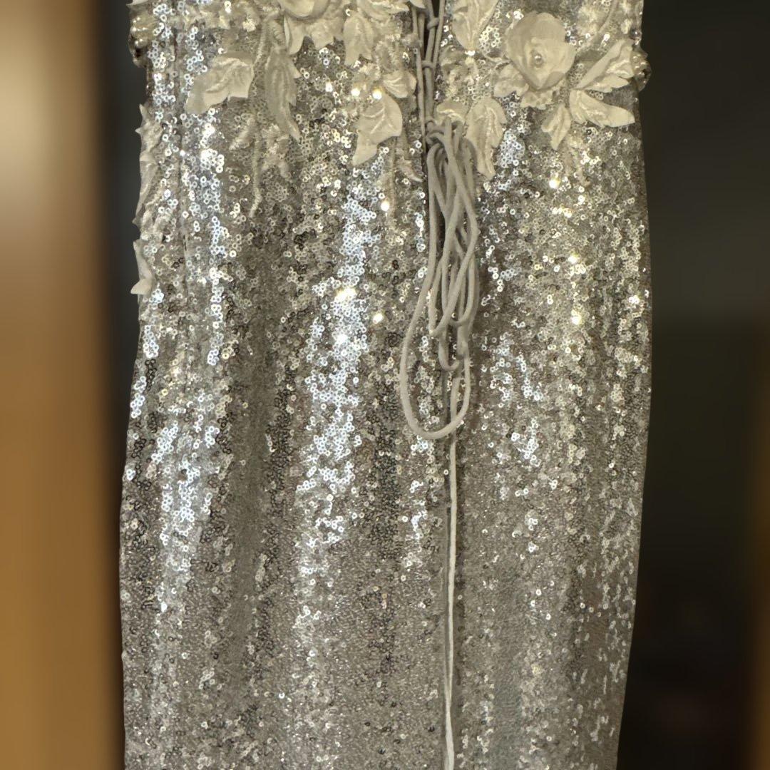 JEAN MACLEAN シルバーマーメイドドレス　スパンコール