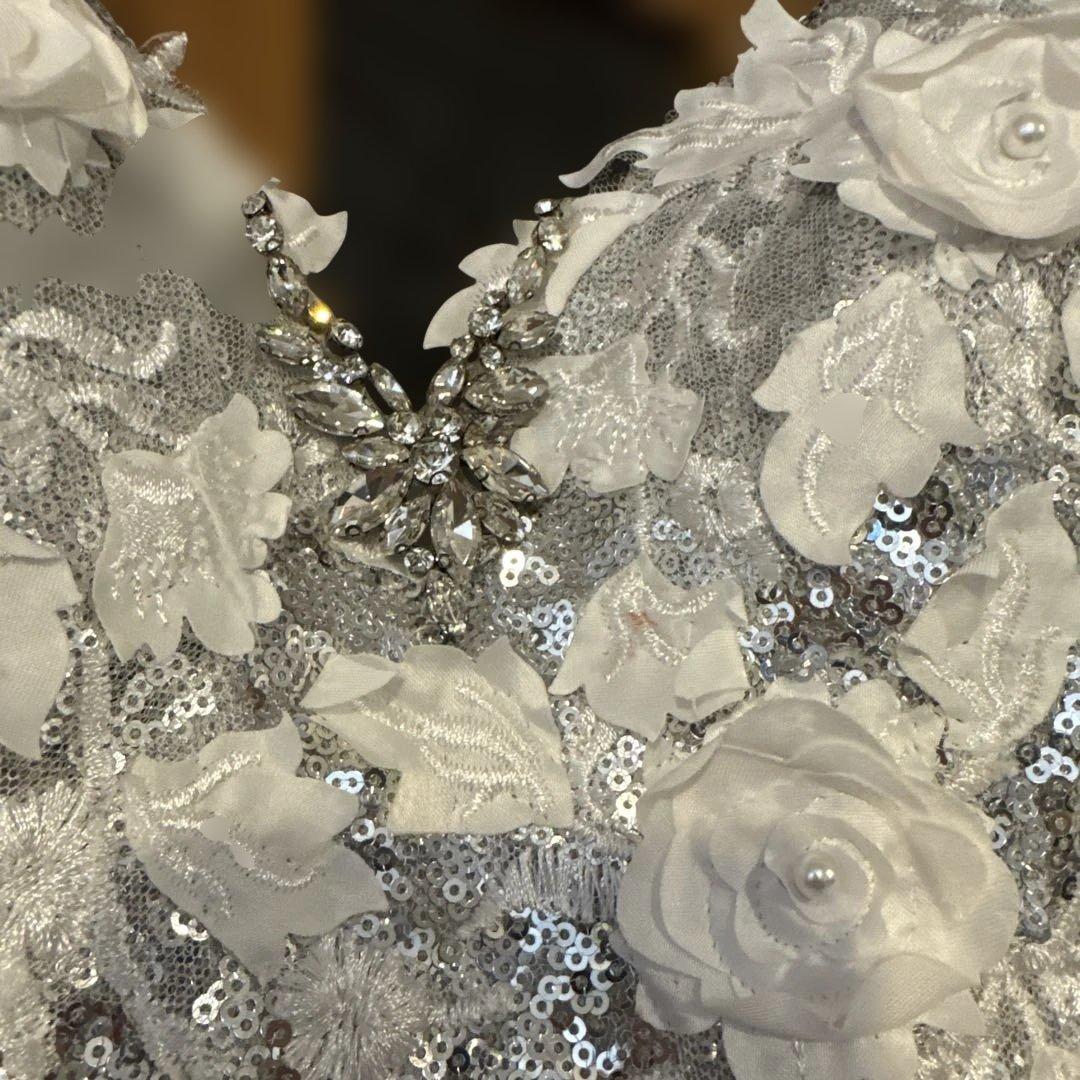 JEAN MACLEAN シルバーマーメイドドレス　スパンコール