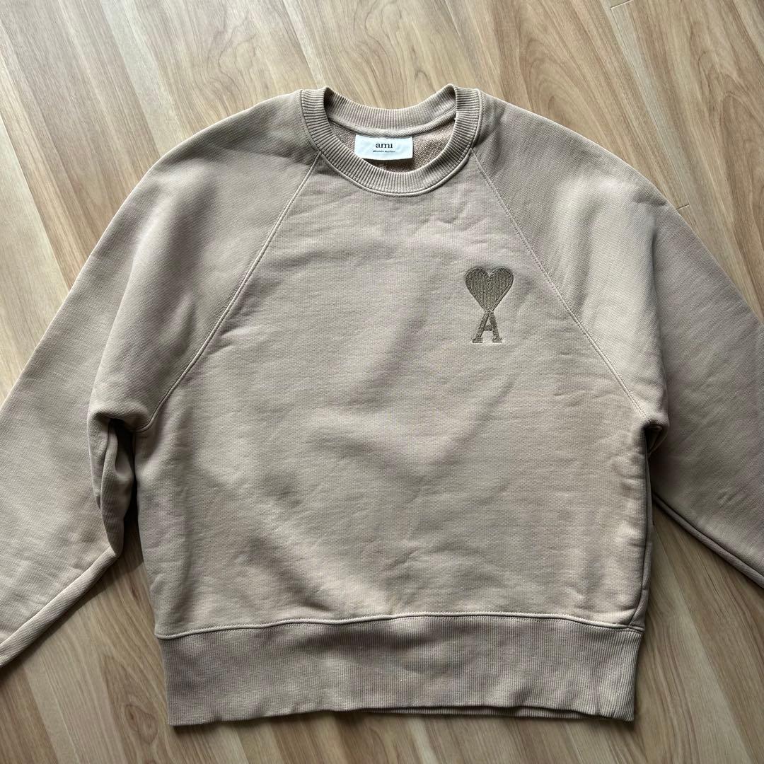 【美品】アミパリス スウェット ベージュ AMI PARIS M