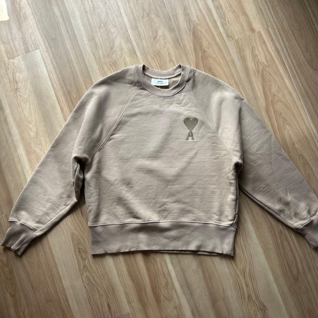 【美品】アミパリス スウェット ベージュ AMI PARIS M