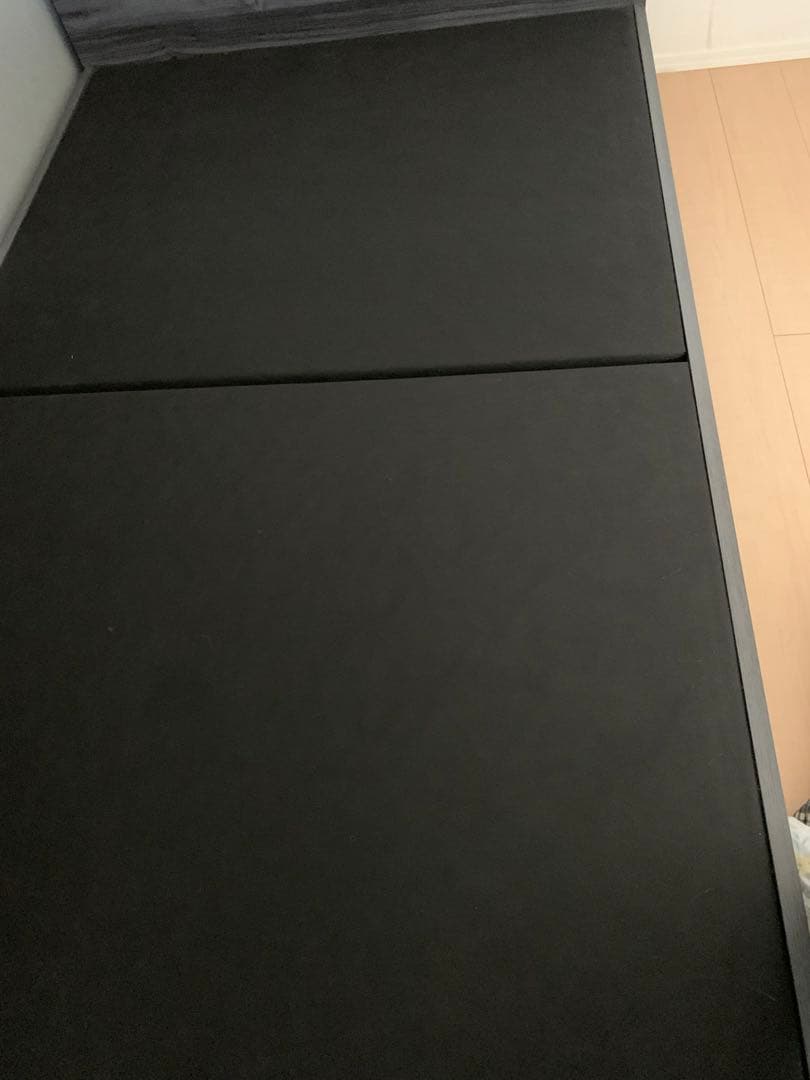 【monichoco】セミダブルベッドフレーム 照明付き　美品　ブラック