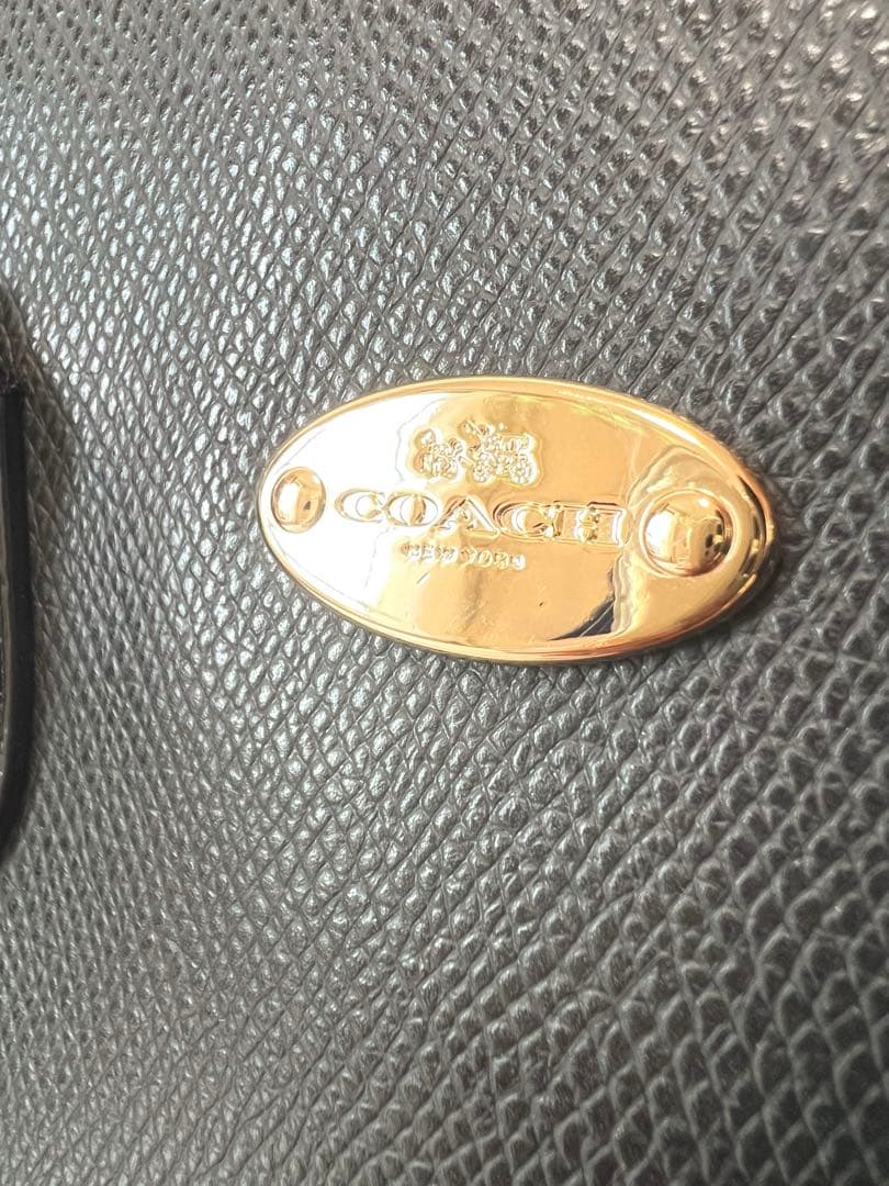 【新品級】皮の香り残る COACH F33329 黒 2wayショルダーバッグ