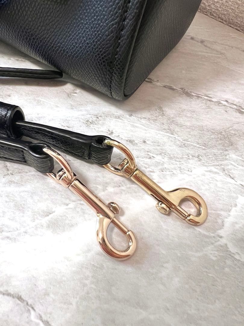 【新品級】皮の香り残る COACH F33329 黒 2wayショルダーバッグ