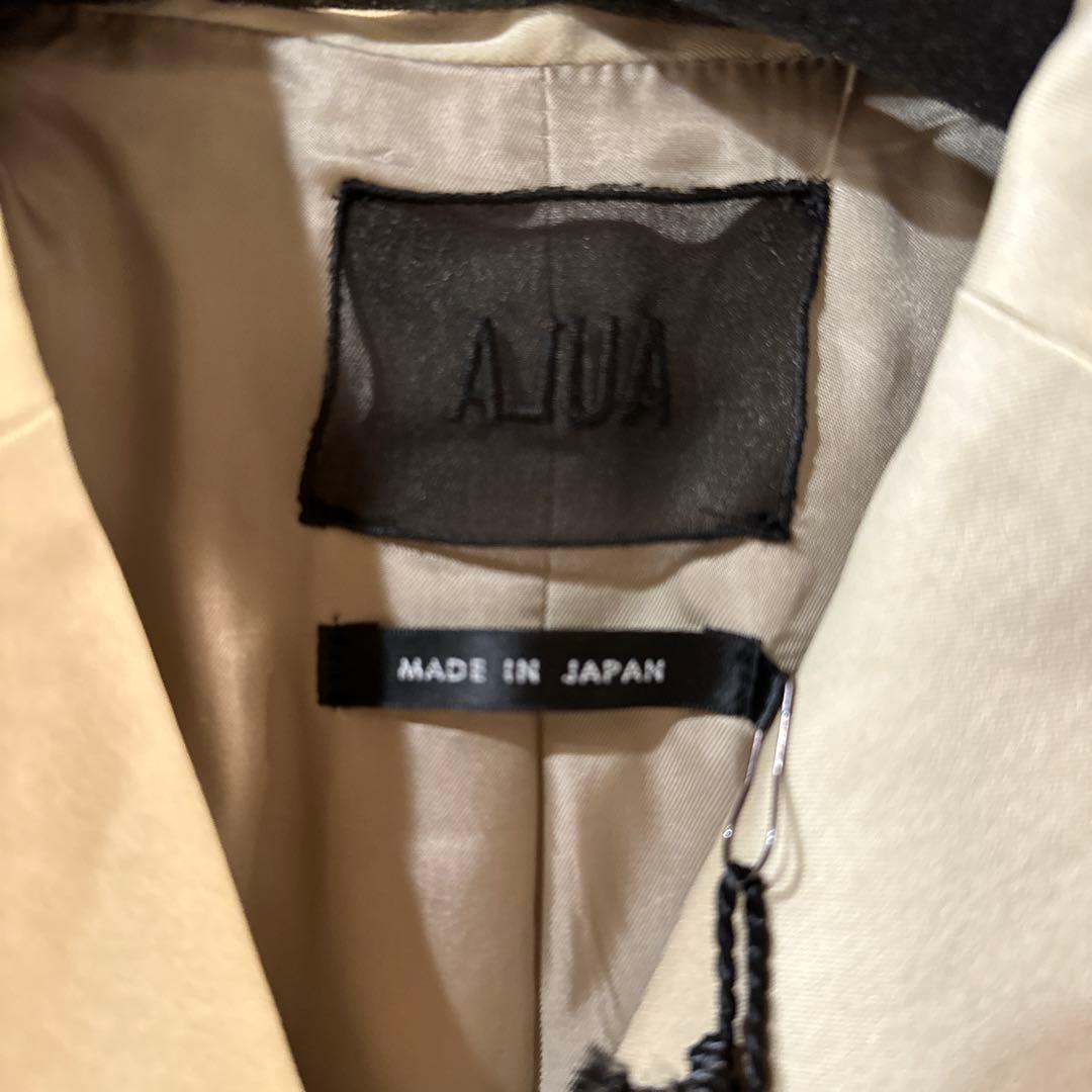 AULA サイド異素材プリーツ　トレンチコート