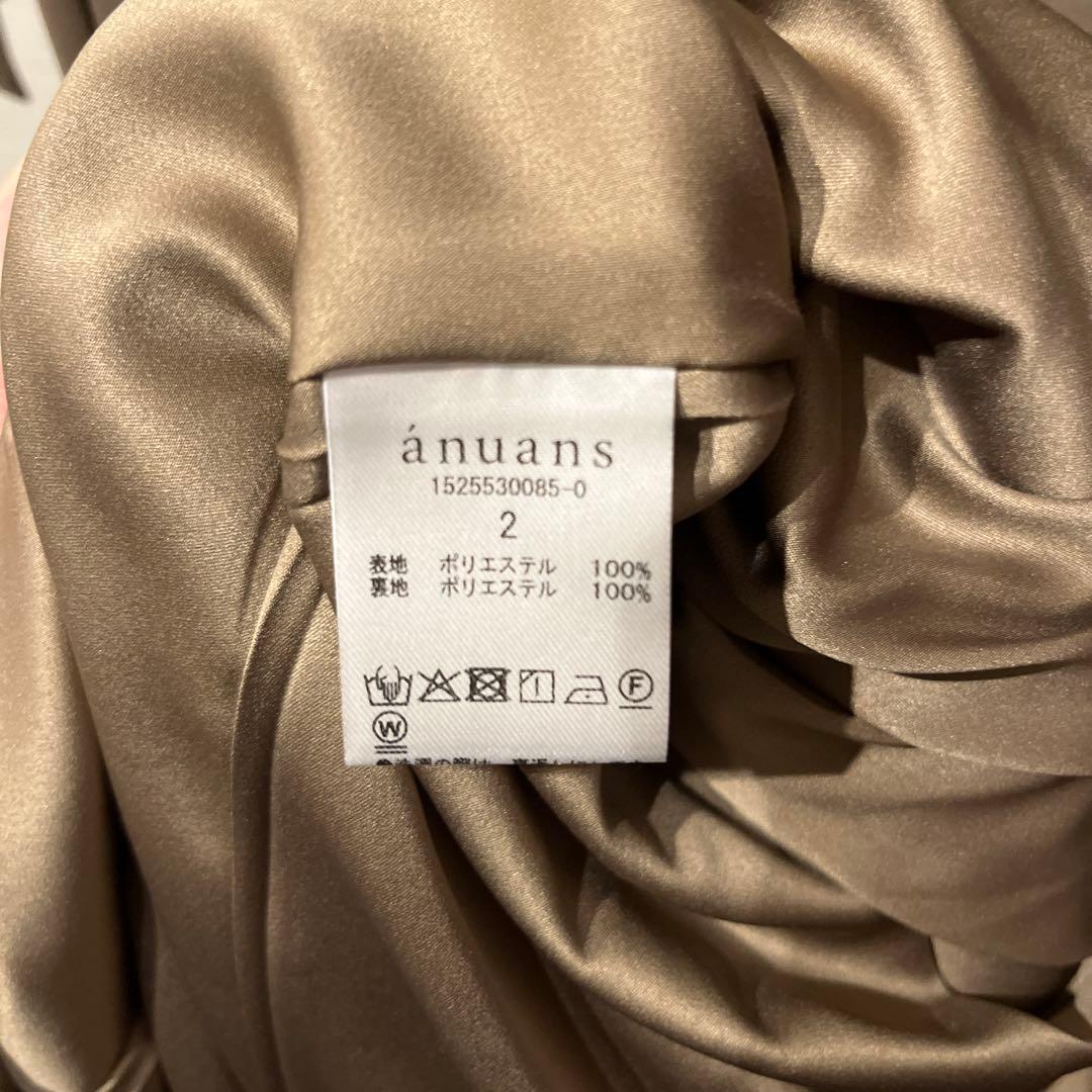 anuans ダブルサテンクラシカルワンピース