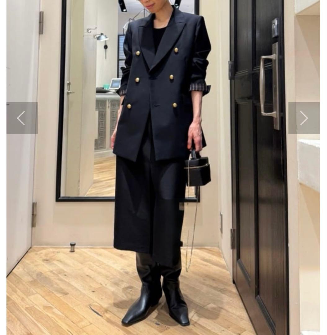 2025今季完売定価3.3万★ウィムガゼット ハーフパンツ　36 黒ハイウエスト