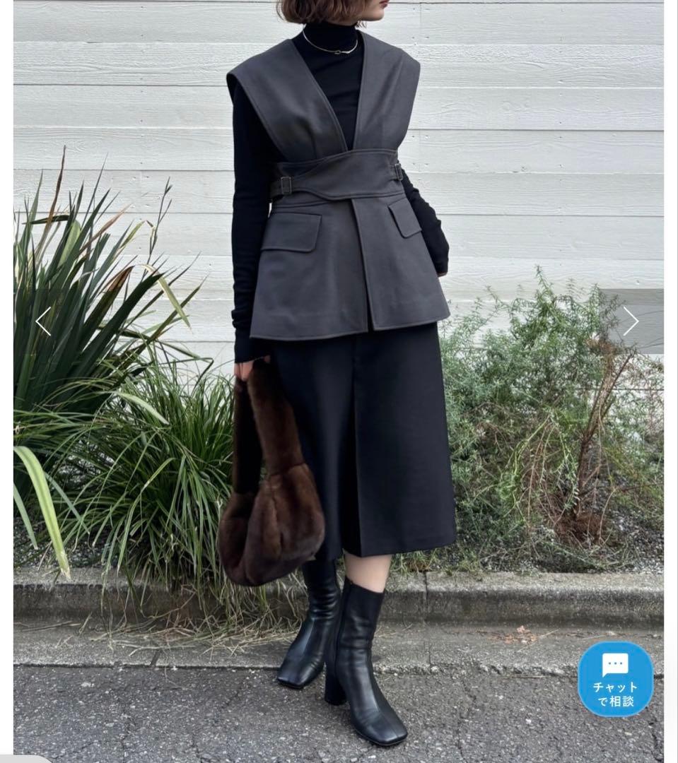 2025今季完売定価3.3万★ウィムガゼット ハーフパンツ　36 黒ハイウエスト