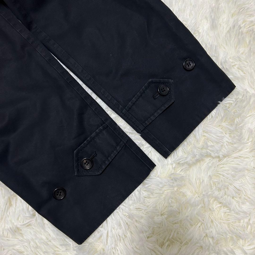 【美品/LL】バーバリー ロンドン ステンカラーコート ライナー付き 黒 ノバ