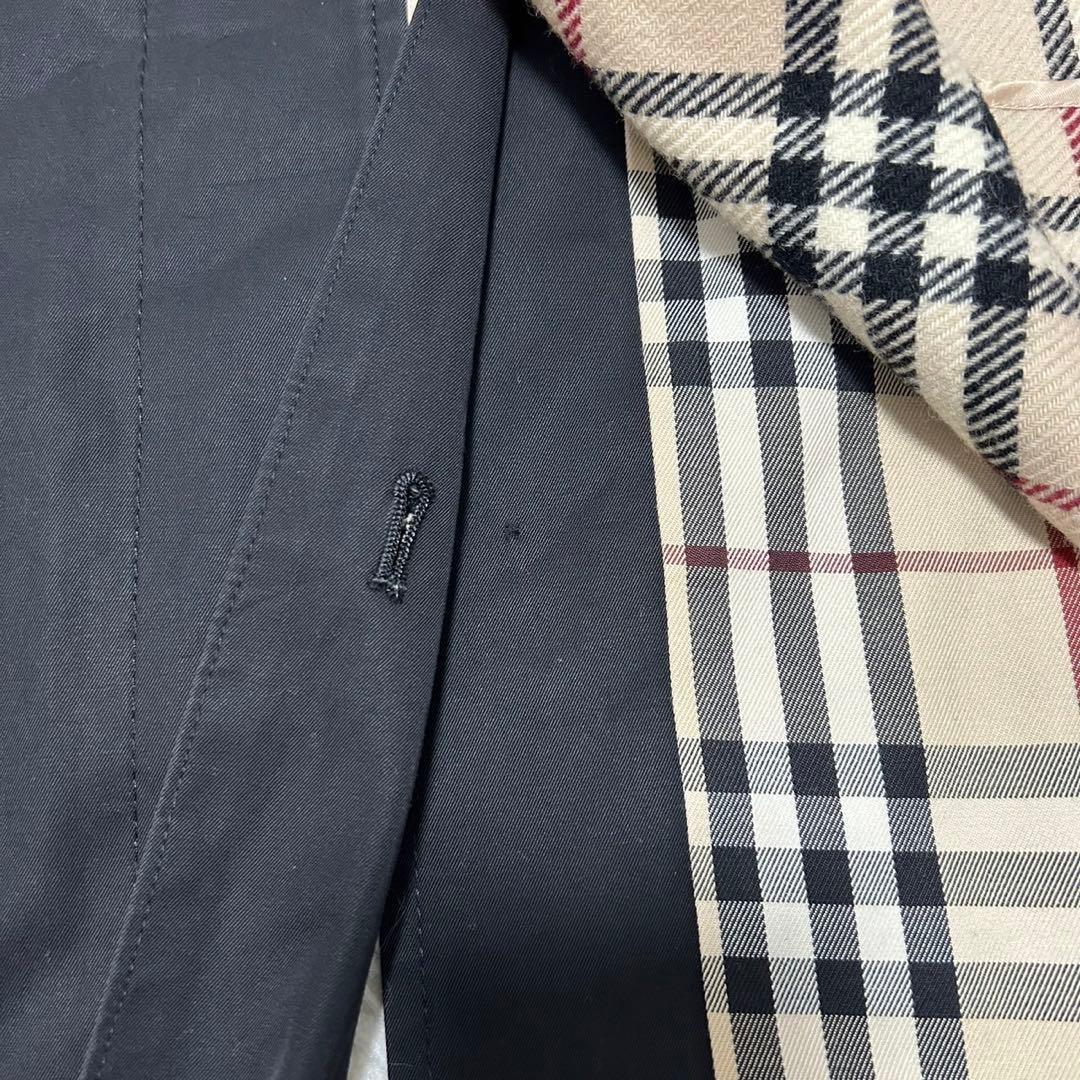 【美品/LL】バーバリー ロンドン ステンカラーコート ライナー付き 黒 ノバ