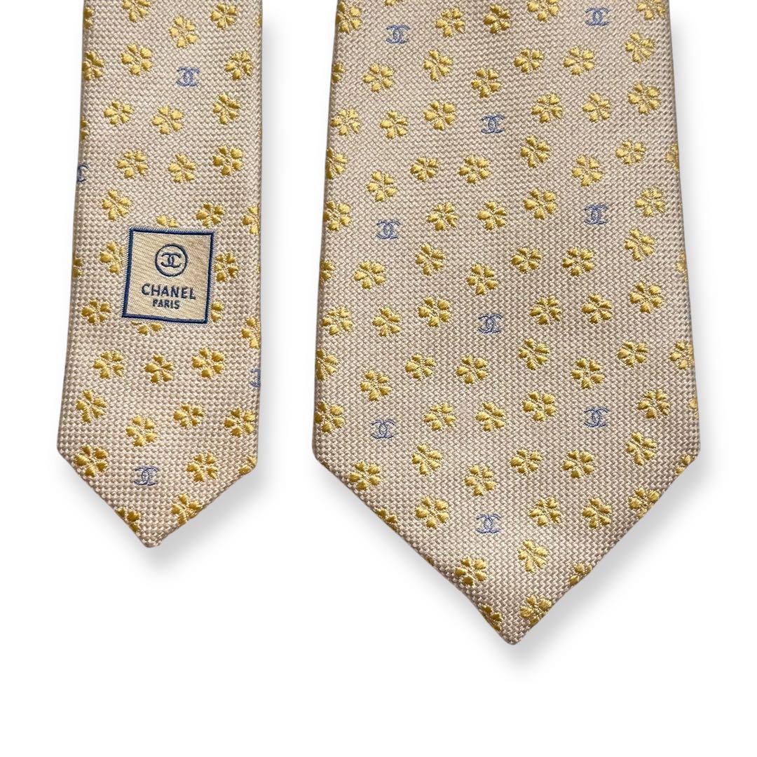 極美品✨CHANEL ネクタイ　シャネル ココマーク　ジャガード　高級