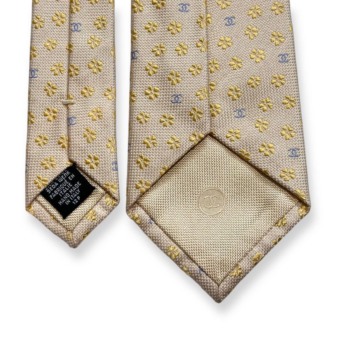 極美品✨CHANEL ネクタイ　シャネル ココマーク　ジャガード　高級