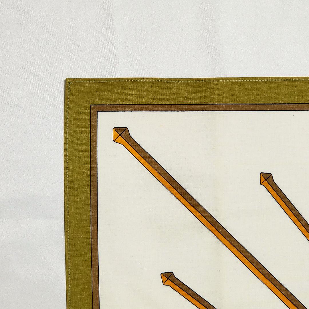 極美品 ★HERMES★ エルメス ランチョンマット 太陽 コットン グリーン