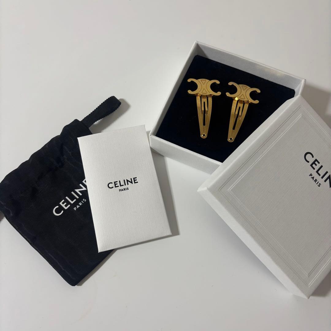 【お値下げしました】CELINE ヘアピン CELINE ゴールド