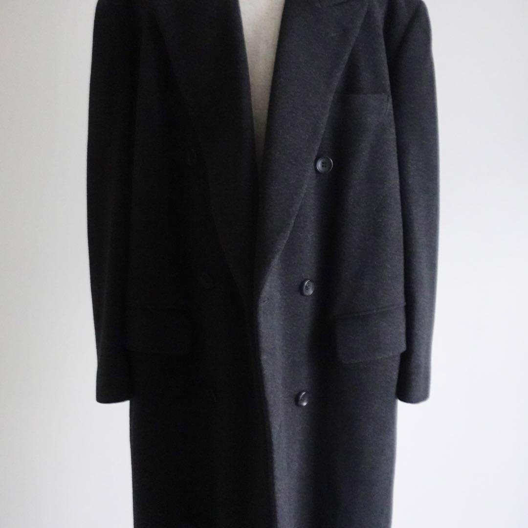 1980s ANTONIO FUSCO カシミアウールフランネルダブルコート