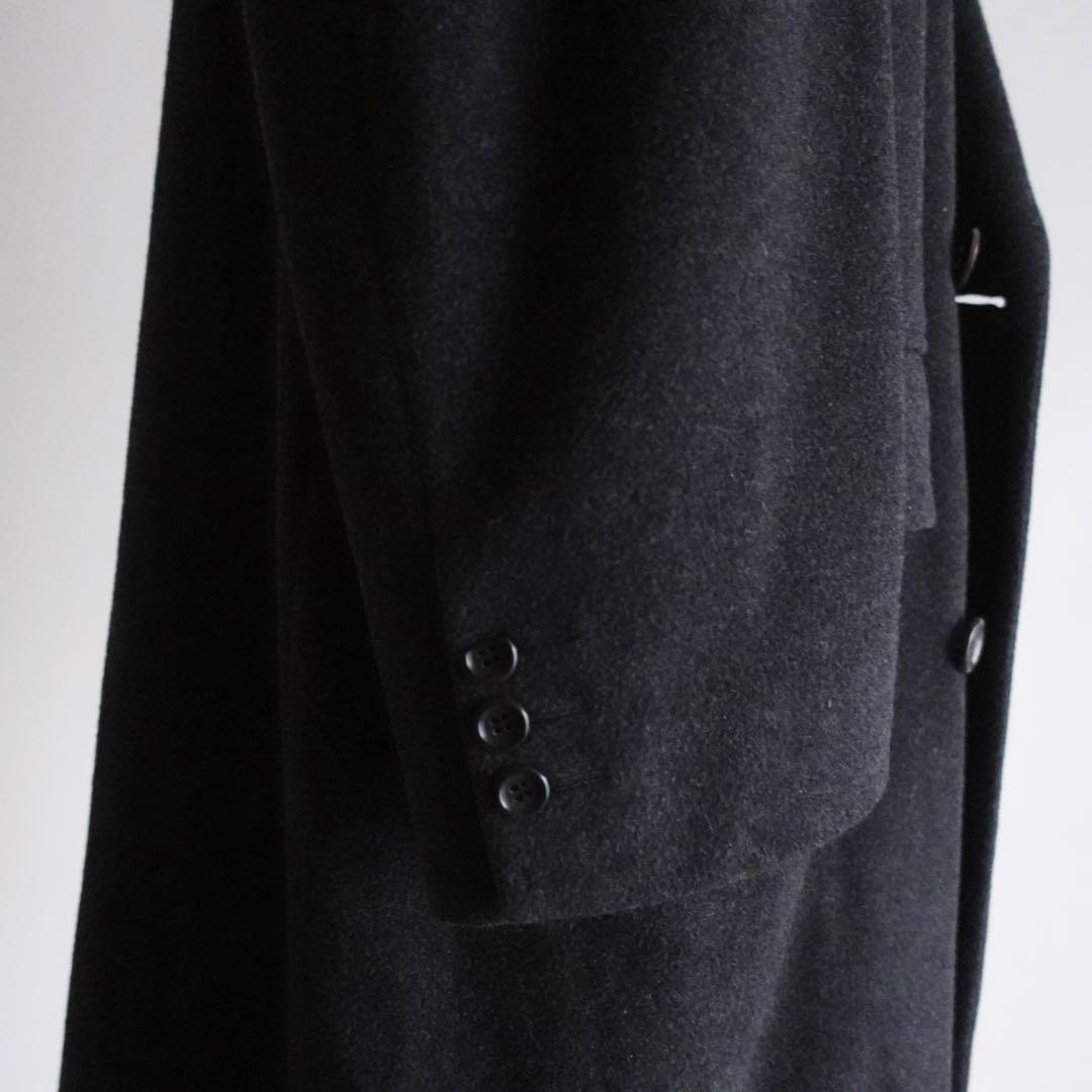 1980s ANTONIO FUSCO カシミアウールフランネルダブルコート