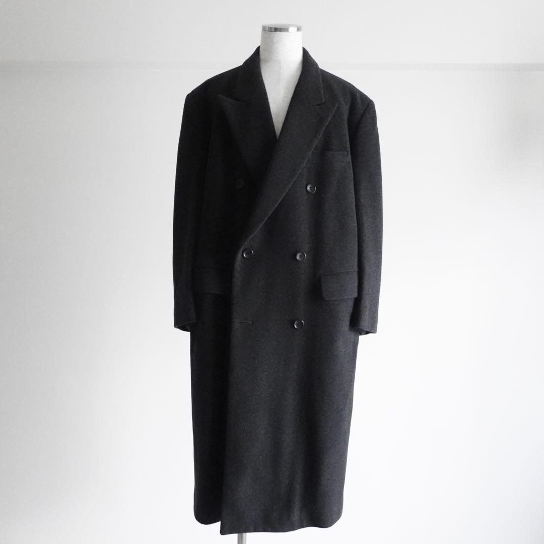 1980s ANTONIO FUSCO カシミアウールフランネルダブルコート