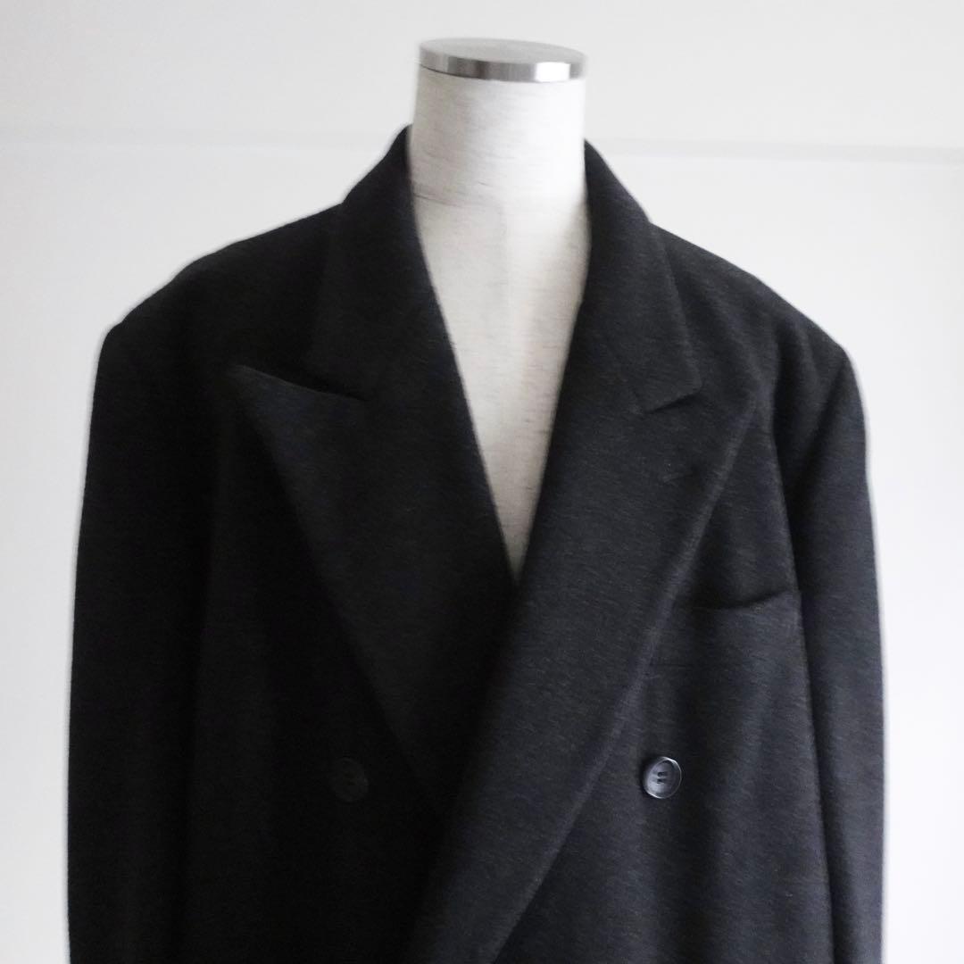 1980s ANTONIO FUSCO カシミアウールフランネルダブルコート