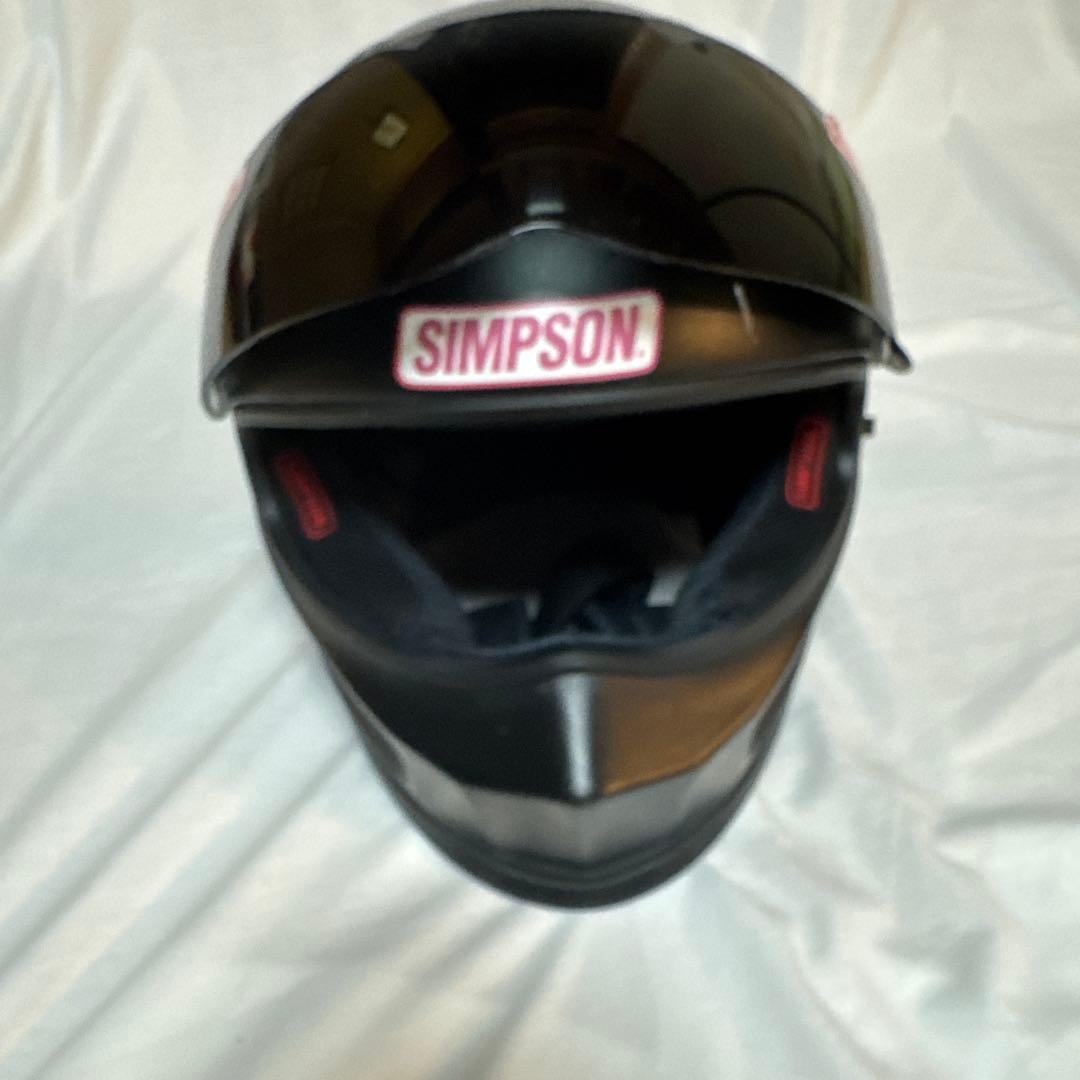 バイクヘルメット　SIMSON ブラック フルフェイスヘルメット59 Ｌサイズ