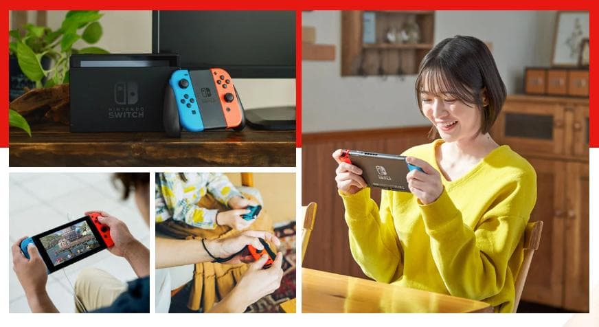 【新品未開封】Nintendo Switch 本体 青/赤➕モンハンRISE