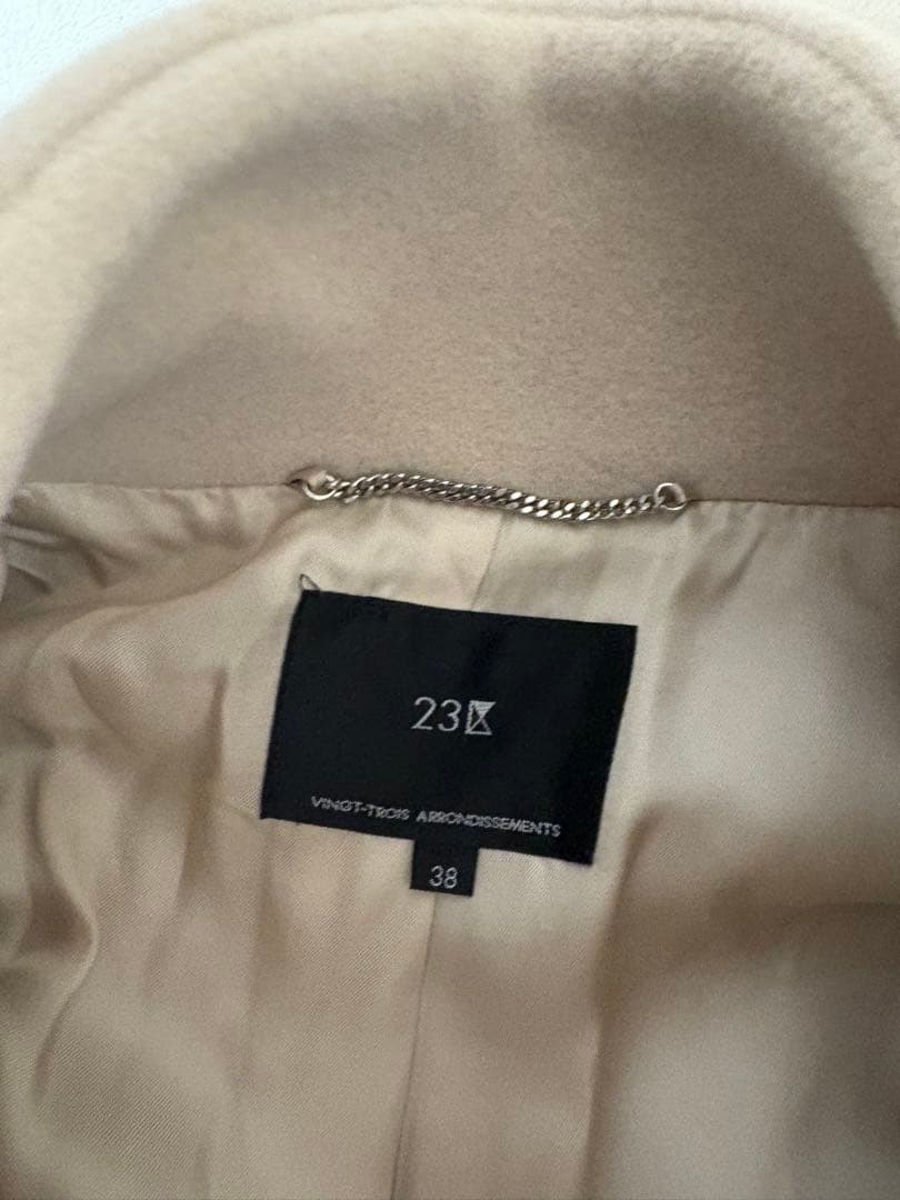 ライトベージュ ロングコート 23区 サイズ38