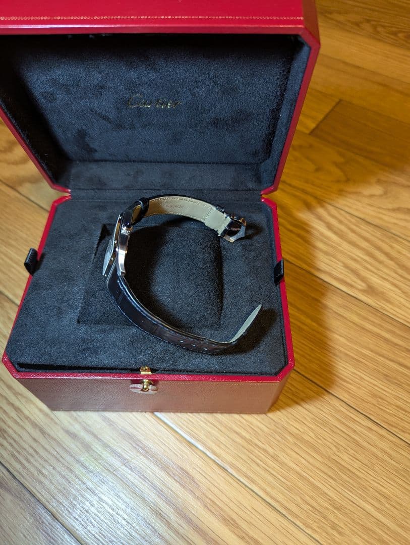 Cartier スクエア型時計サントスデュモンＬМ シルバー/ブラック